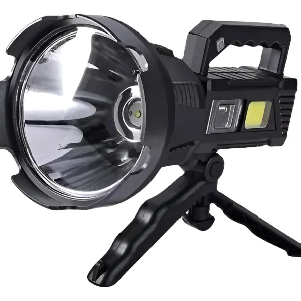 Reflector Led Recargable Maka 1200m Usb Trípode Resistente Agua Y Polvo Negro Negro