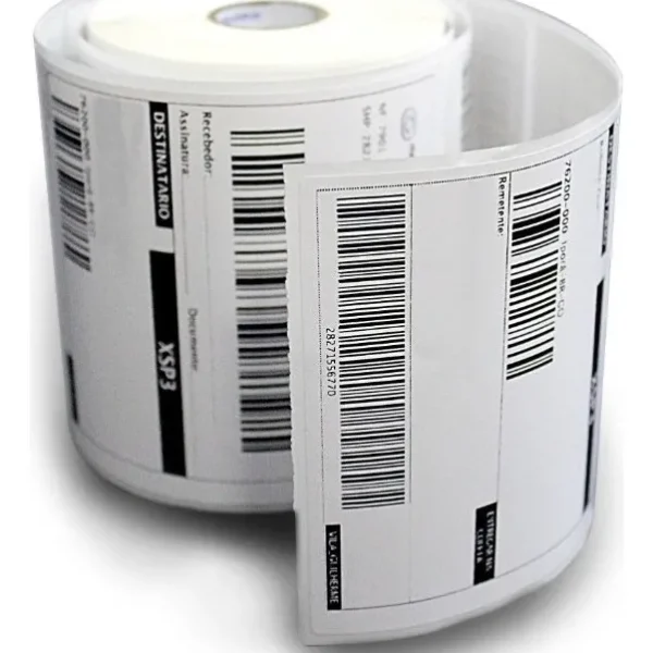 1 Rolo Etiqueta 10x15 100x150 Térmica Serrilha 500 Un Jumbo