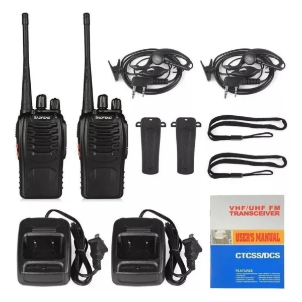 Walkie Talkie Baofeng X 2 Radios 16c 5km Alcance