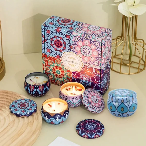 Pack X4 Velas Aromáticas Lavanda, Jazmin, Gardenia, Vainilla