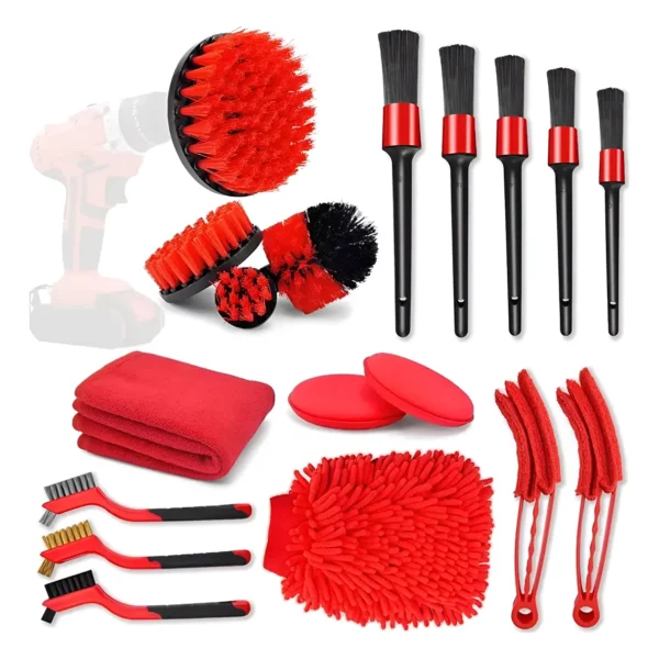 Kit De Limpieza Para Autos Fijacion Para Taladros 18pcs