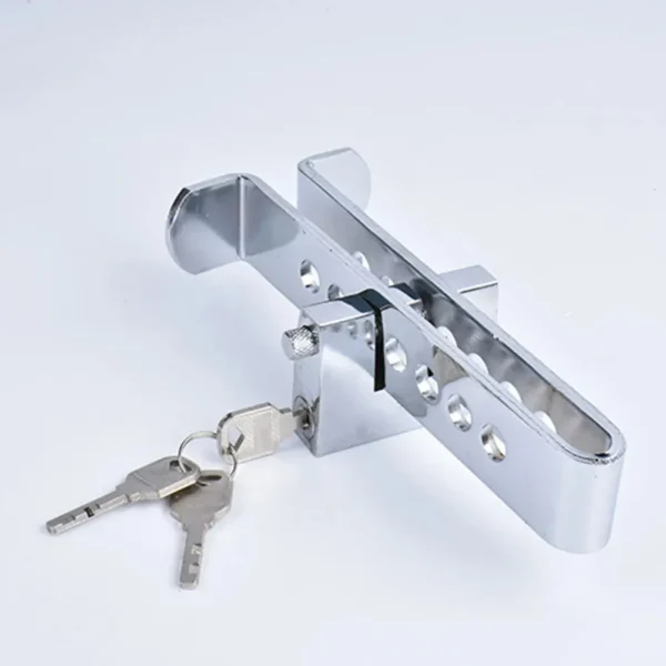 Candado Seguridad Auto Pedal Home Acero Llave Plateado